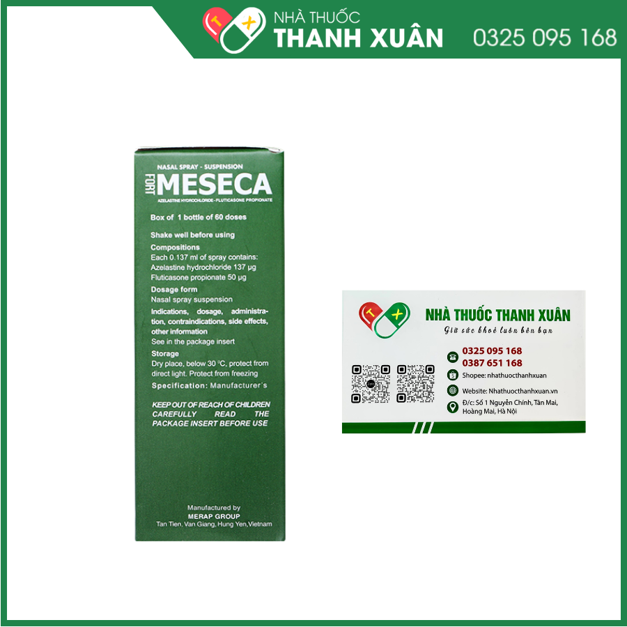 Meseca Fort điều trị các triệu chứng của viêm mũi